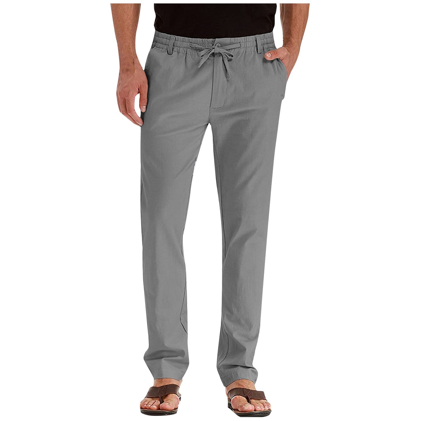 Men's Pants Straight Leg Elastic