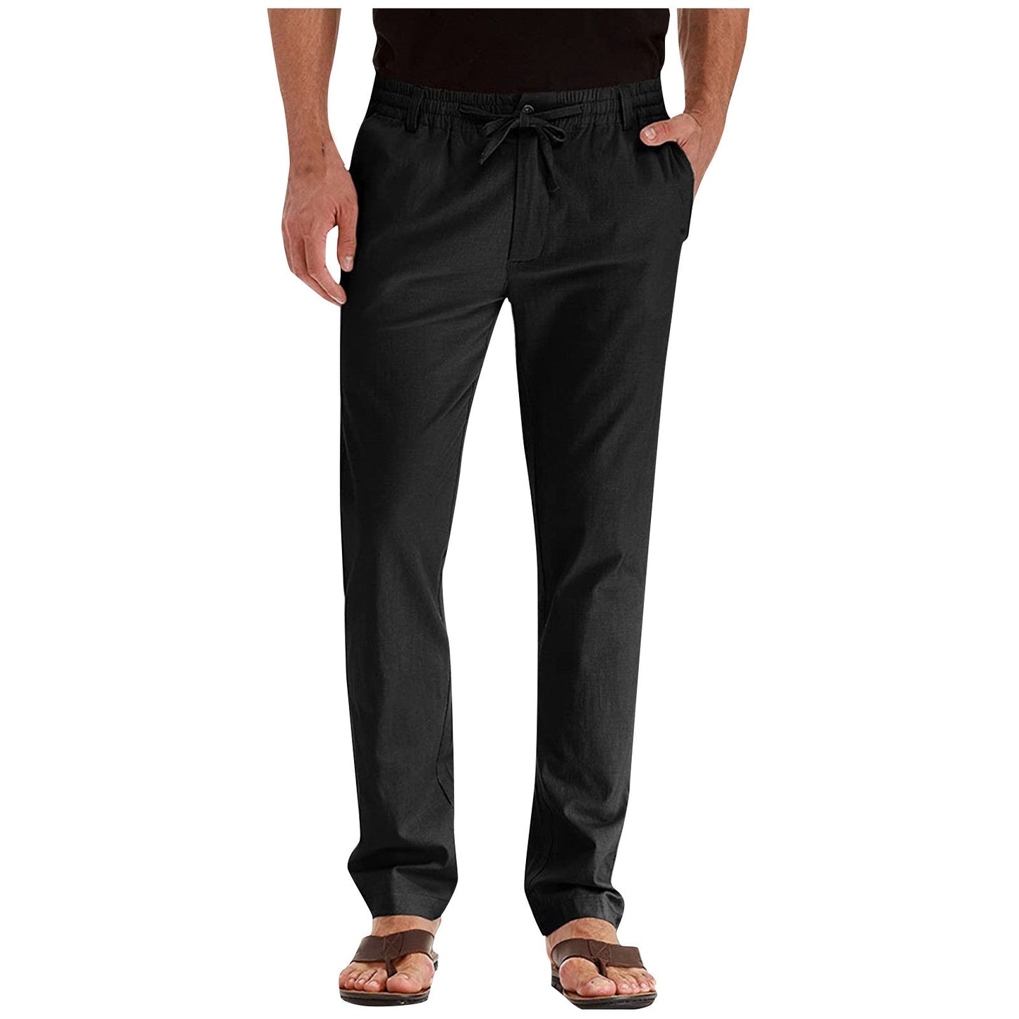 Men's Pants Straight Leg Elastic