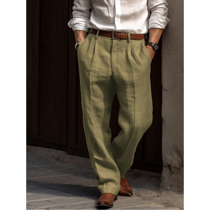 Men's Linen Pants Lightweight Comfortable Loose Fit
