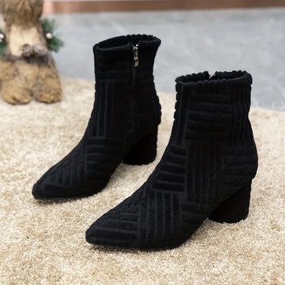 Stylish Women's Boots With Block Heel