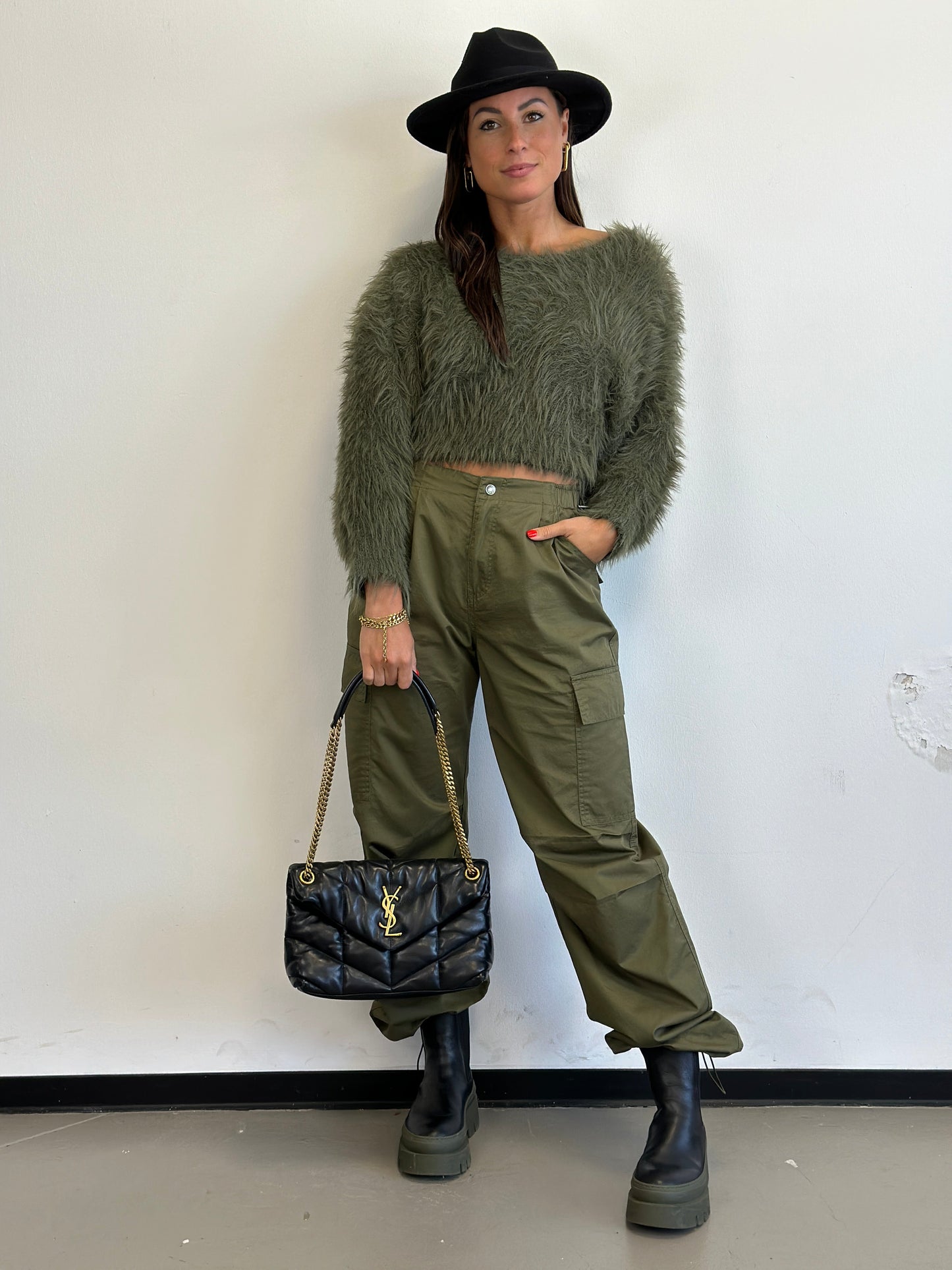 Soft Knit Dress Long-Haired Sweater