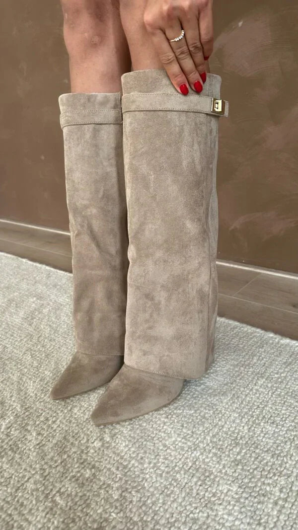 Stylish Suede Knee-High Boots