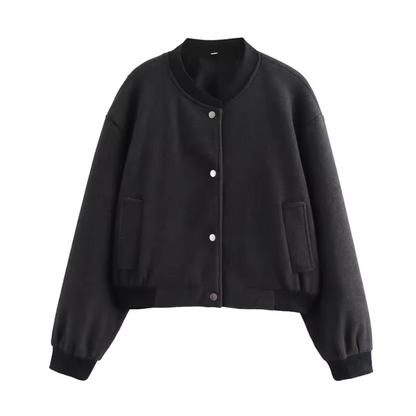 Fashionable women's jacket Round neck Short cut
