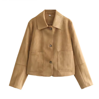 Stylish Women's Short Jacket with Buttons