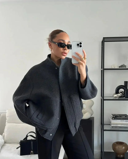 Stylish Ladies' Jacket Trendy Tweed
