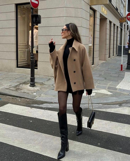 Elegant Wool Coat Women's Winter Fashion