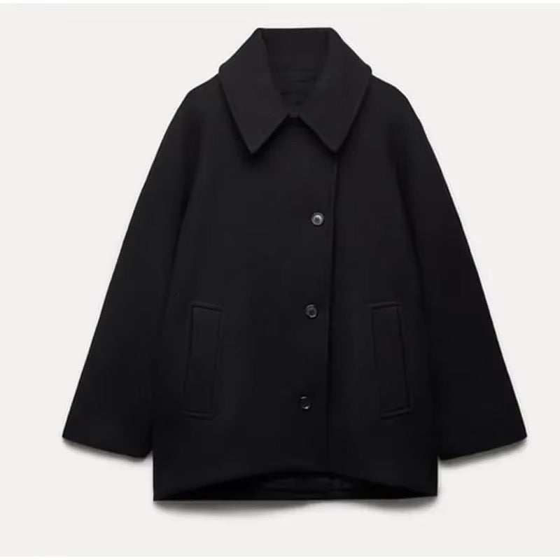 Stylish Oversized Women's Wool Coat