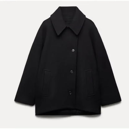 Stylish Oversized Women's Wool Coat