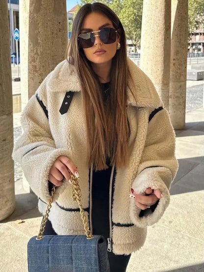 Fashionable Women's Teddy Jacket Versatile