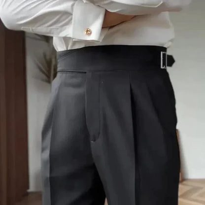 Men's Classic Trousers with Buckles