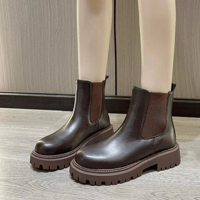 Damen Stiefel Knöchel Höhe Verstellbar - IdealeKleiden