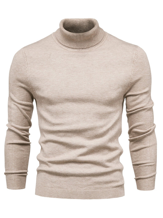Herren Rollkragenpullover Merinowolle Modern Warm - IdealeKleiden