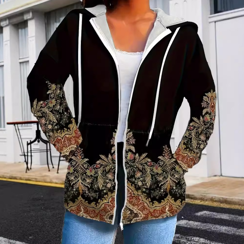 Women's Autumn Jacket With Hood Warm