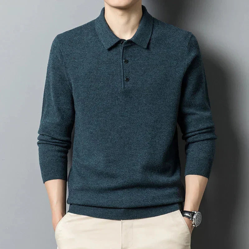 Men's Modern Knitted Polo Shirt