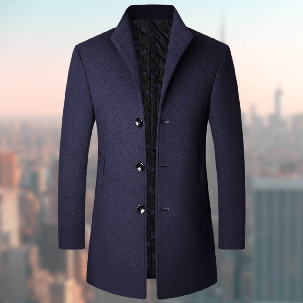 Men's Elegant Black Winter Coat