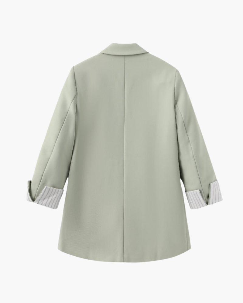 Women's Summer Blazer Olive Green Elegant