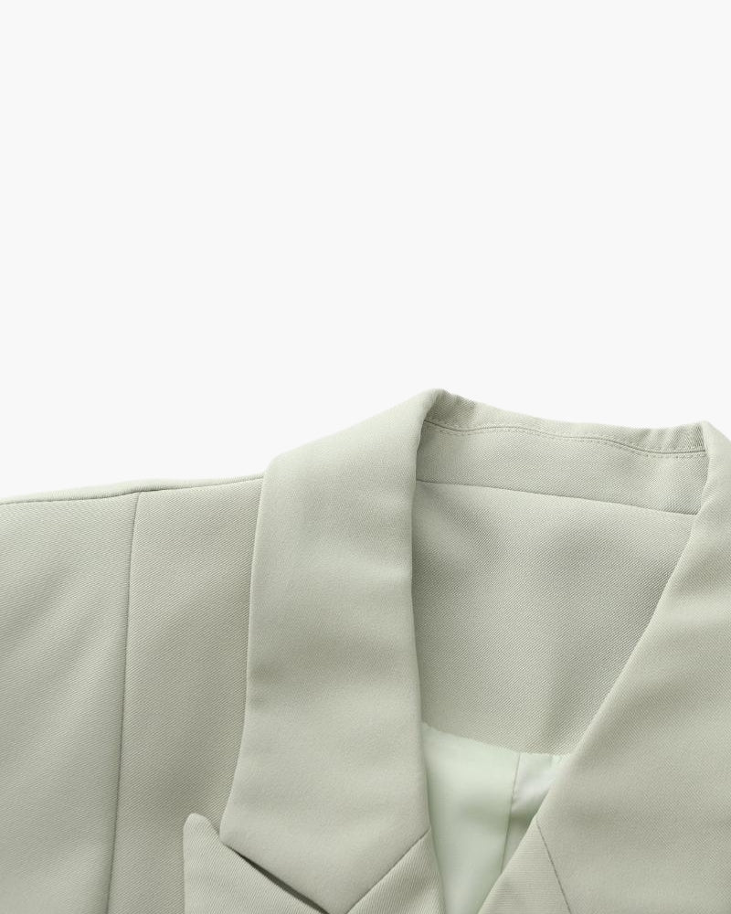 Women's Summer Blazer Olive Green Elegant