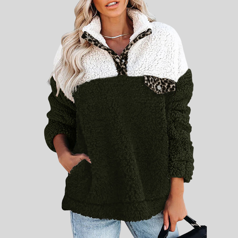 Soft Fleece Jacket Sherpa Pullover Loose Fit