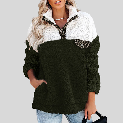 Soft Fleece Jacket Sherpa Pullover Loose Fit