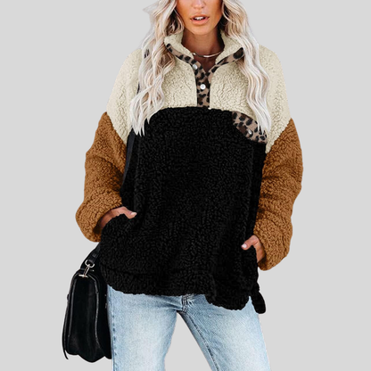 Soft Fleece Jacket Sherpa Pullover Loose Fit