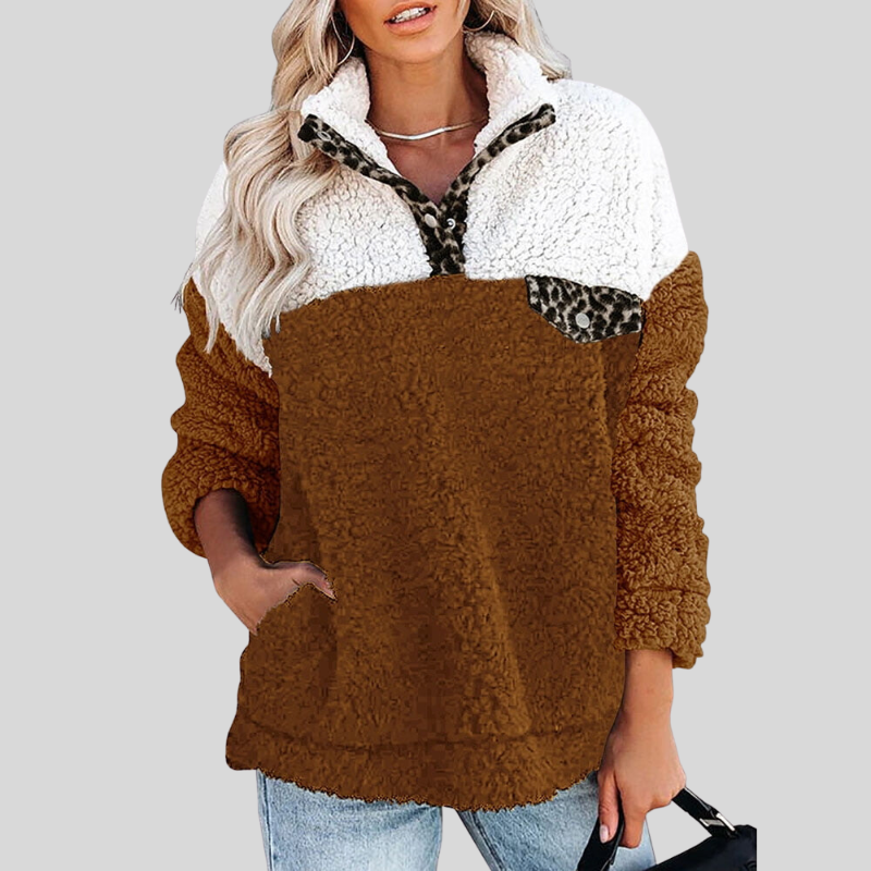 Soft Fleece Jacket Sherpa Pullover Loose Fit