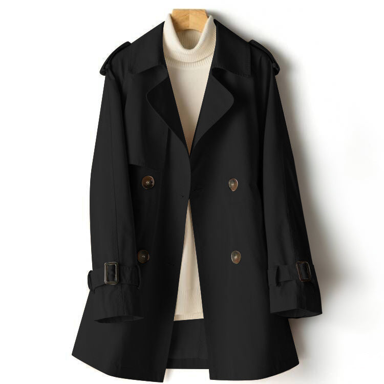 Stylish Ladies' Trench Coat Lapel