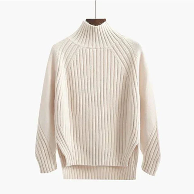 Soft Ribbed Turtleneck Sweater