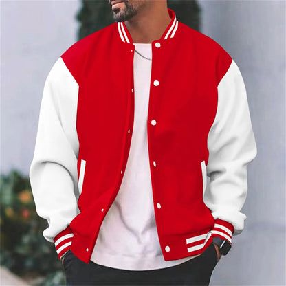 Men's Modern Classic Snap Button Bomber Jacket
