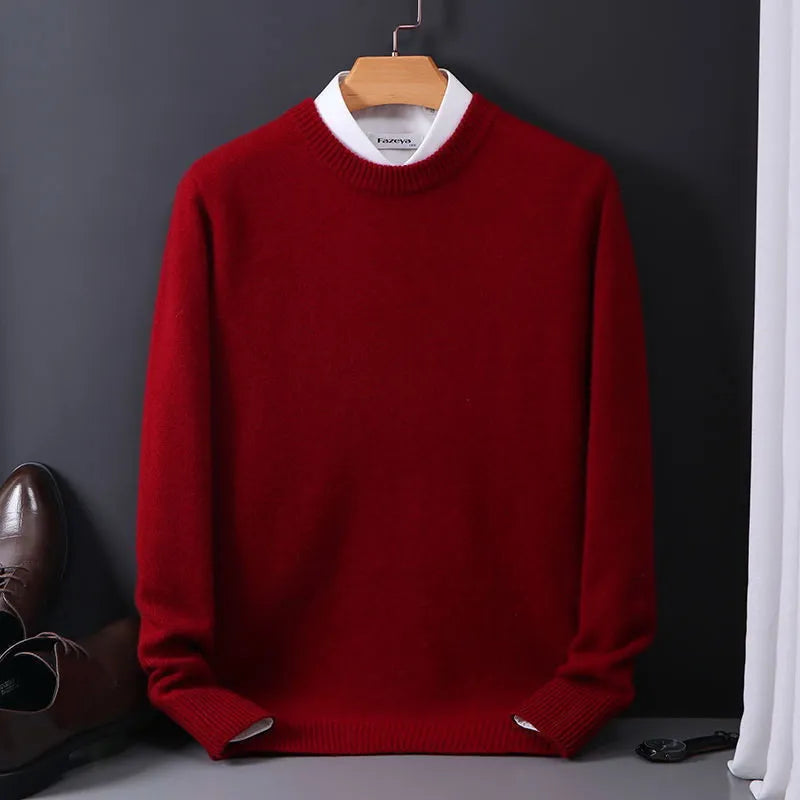 Herren Pullover Warm Bequem Langarm - IdealeKleiden