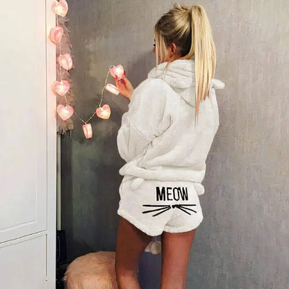 Women's Pajama Set: Top and Shorts Cotton