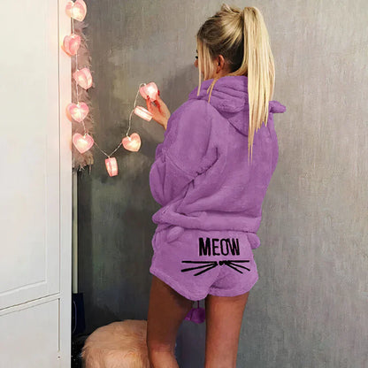 Women's Pajama Set: Top and Shorts Cotton