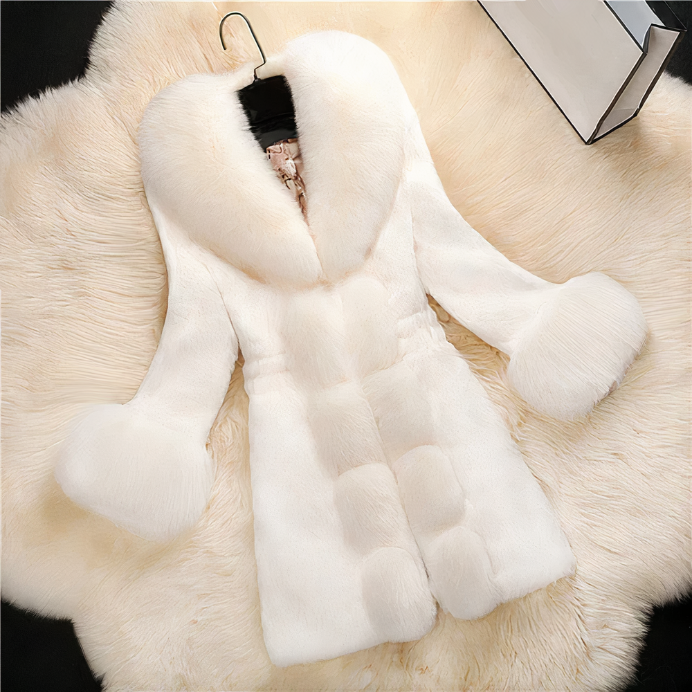 Fashionable Faux Fur Jacket Elegant Women