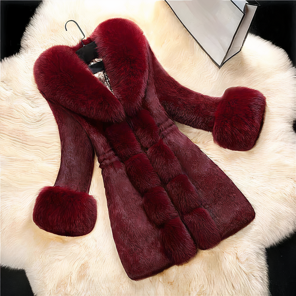 Modische Kunstfelljacke Elegant Damen - IdealeKleiden