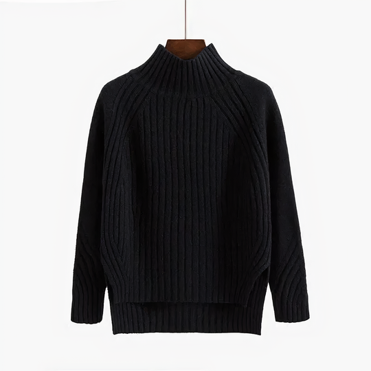 Weicher Strickpullover Rundhals Frauen