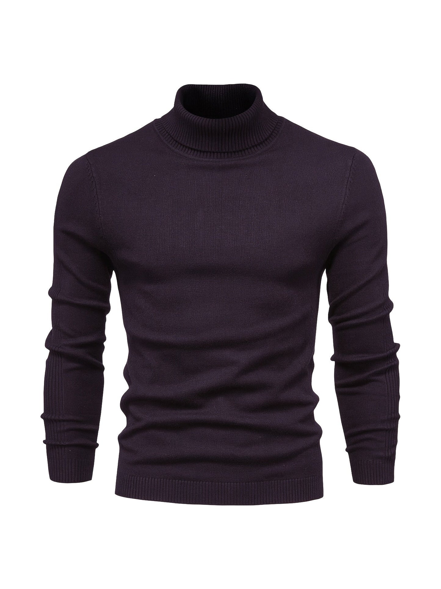 Men's Roll-Neck Sweater Merino Wool Modern Warm