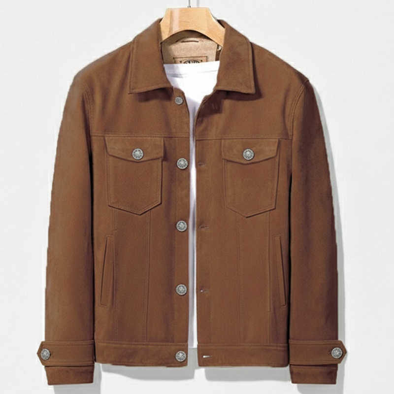 Women's Suede-Style Leather Jacket