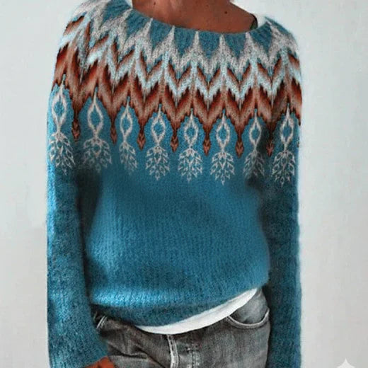 Damen Weihnachtspullover Nordisch Winterlich