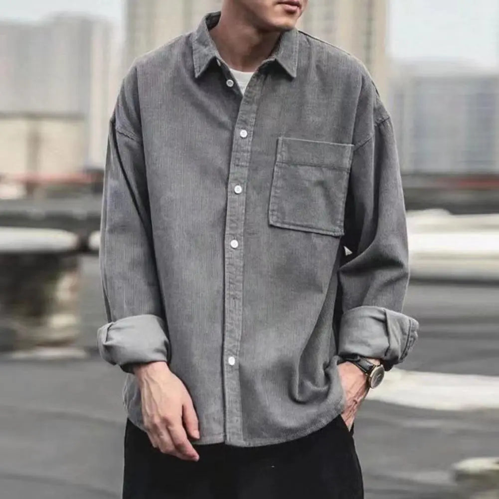 Men's Corduroy Long Sleeve Shirt