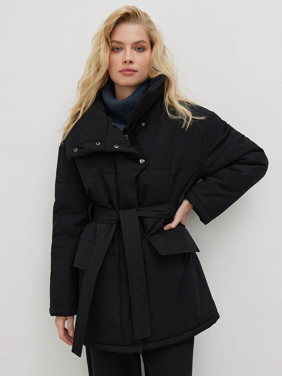 Stylish winter coat Elegant women's tailoring