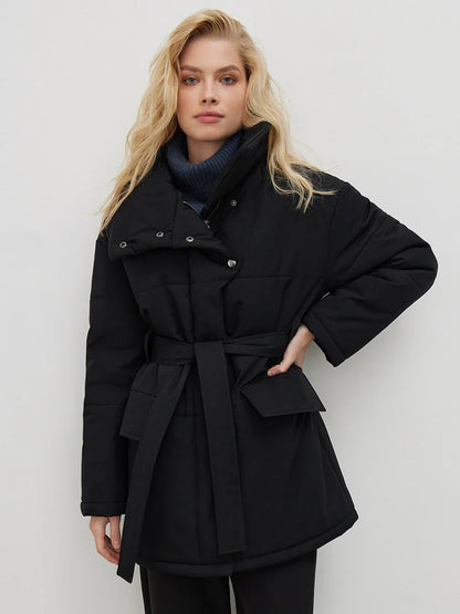 Stylish winter coat Elegant women's tailoring