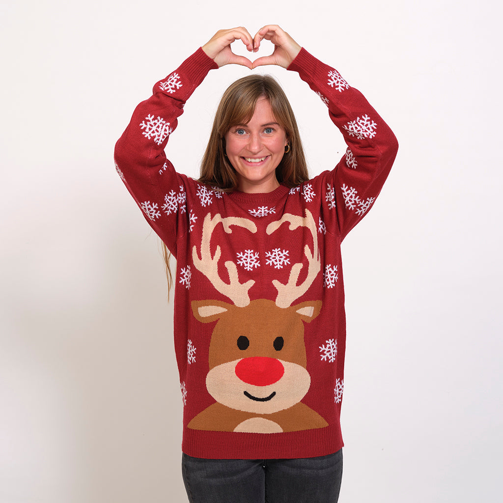 Weihnachtskleid Rentier Frauen Elegant - IdealeKleiden