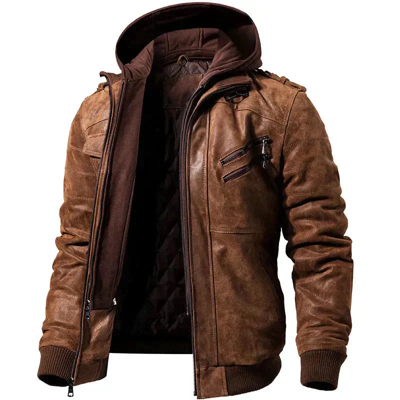 Elegant Leather Blouson Men's Style