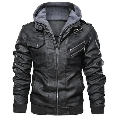 Elegant Leather Blouson Men's Biker Jacket