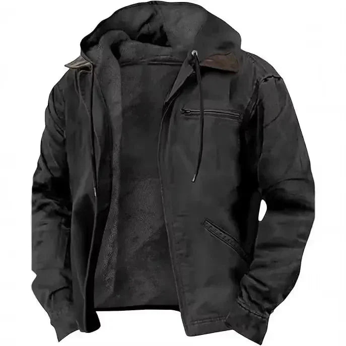 Men's Winter Jacket Thick Hood Warm