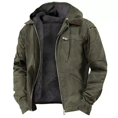 Men's Winter Jacket Thick Hood Warm