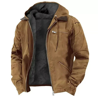 Men's Winter Jacket Thick Hood Warm