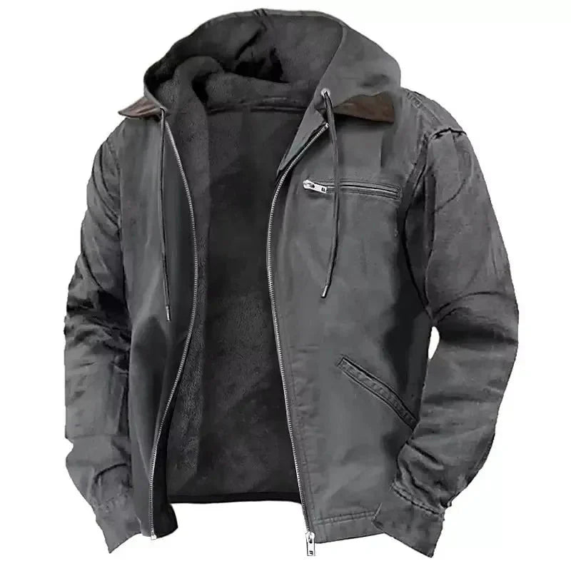 Men's Winter Jacket Thick Hood Warm