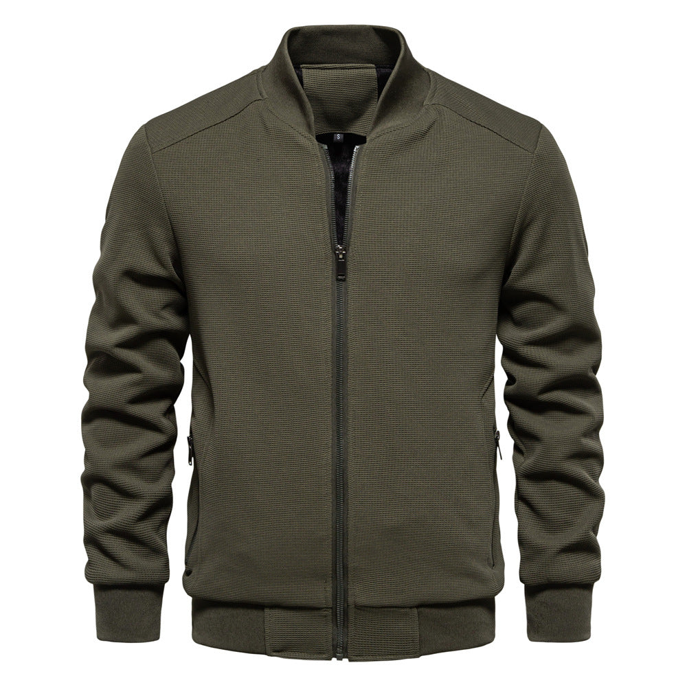 Stylish Men's Zip-Up Bomber Jacket