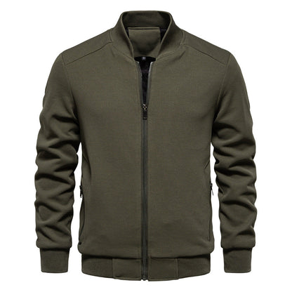 Stylish Men's Zip-Up Bomber Jacket