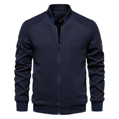 Stylish Men's Zip-Up Bomber Jacket